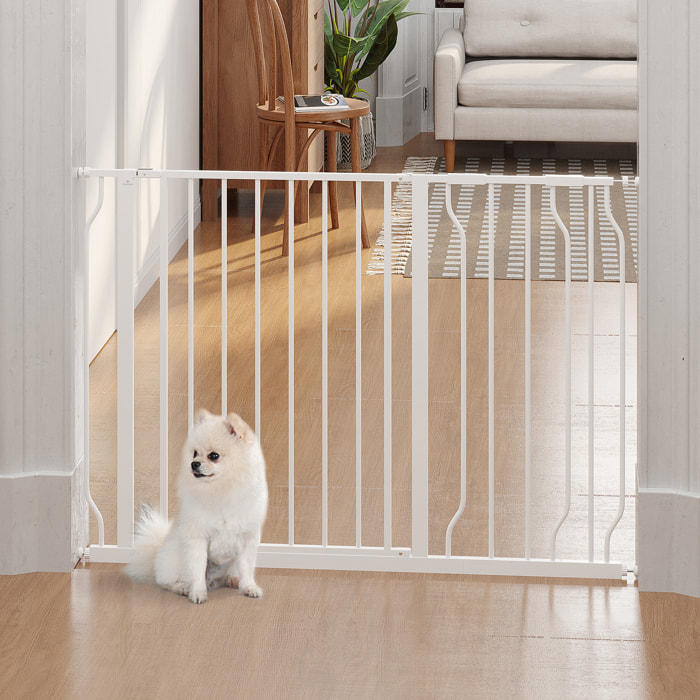 Barrera de Seguridad Perros para Escaleras 75-115 cm con 2 Extensiones 10/20 cm