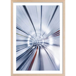 Affiche photo propulsion et supersonique Affiche + cadre en bois - Chêne