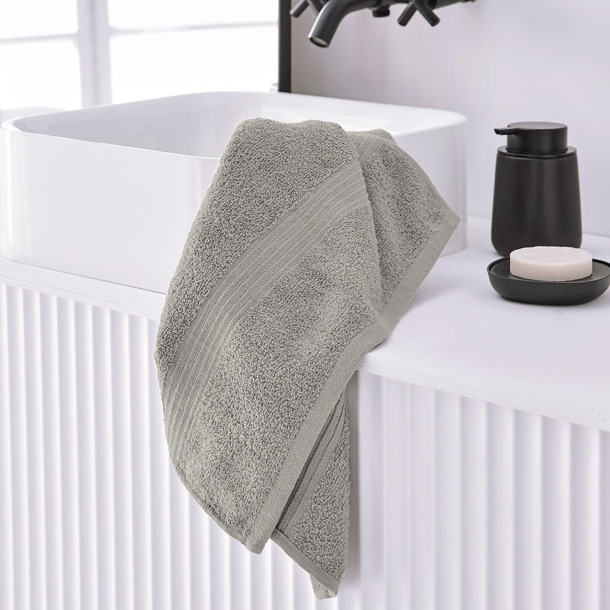 Serviette de bain uni ESSENTIAL beige