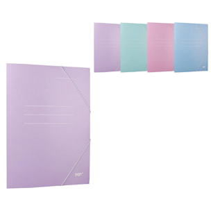PACK 20 Uds. CARPETA PASTEL CON SOLAPA A4+
