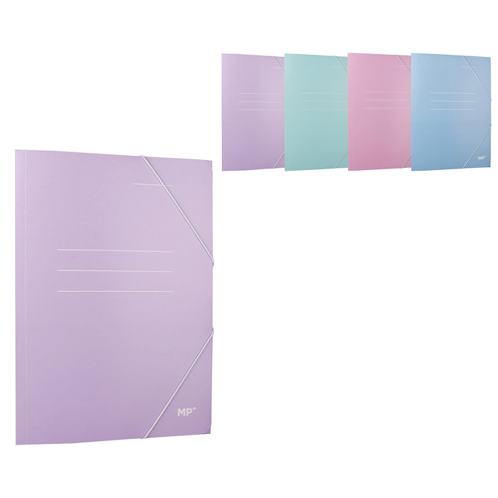 PACK 20 Uds. CARPETA PASTEL CON SOLAPA A4+