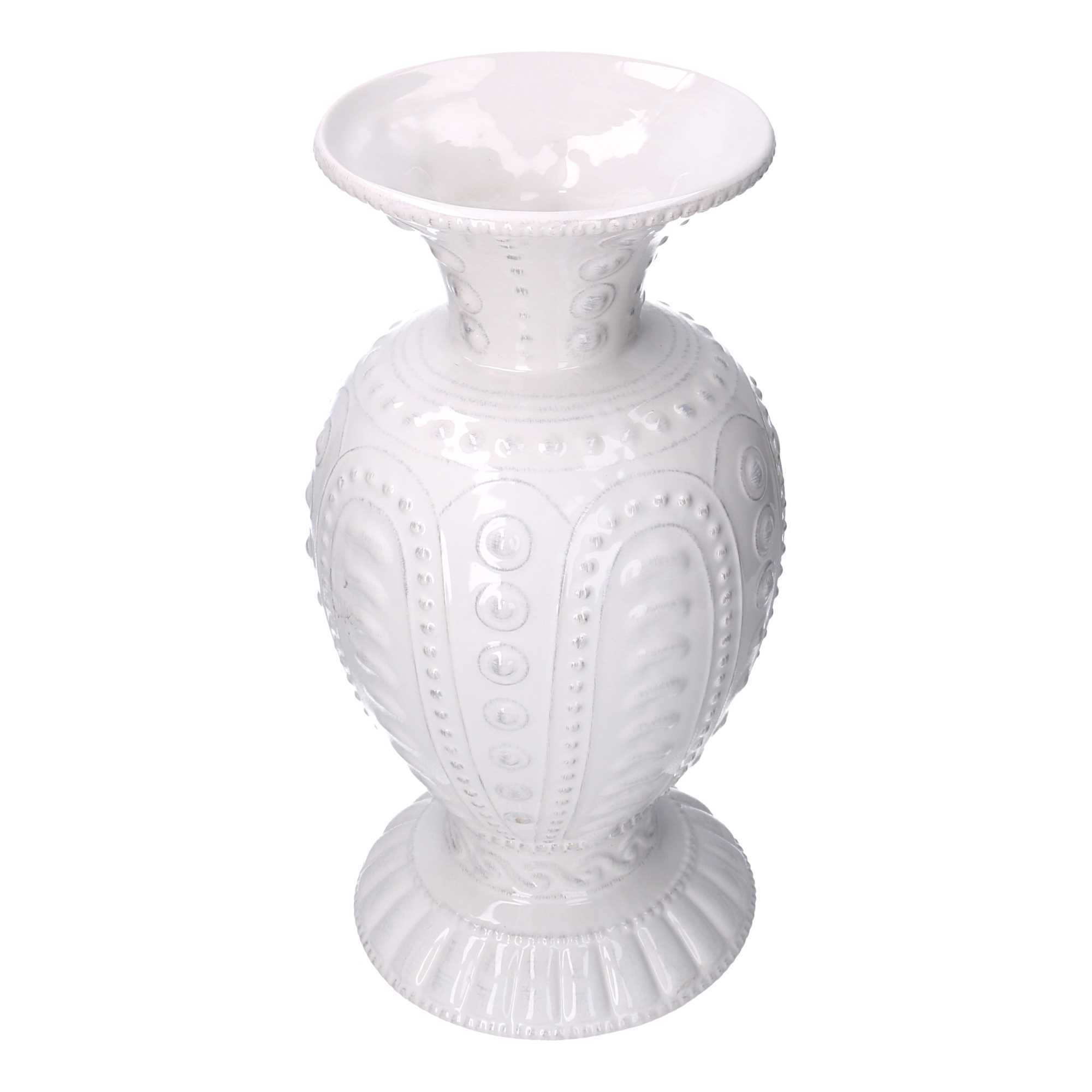 Vaso ceramica bianco cm22x22h42,8