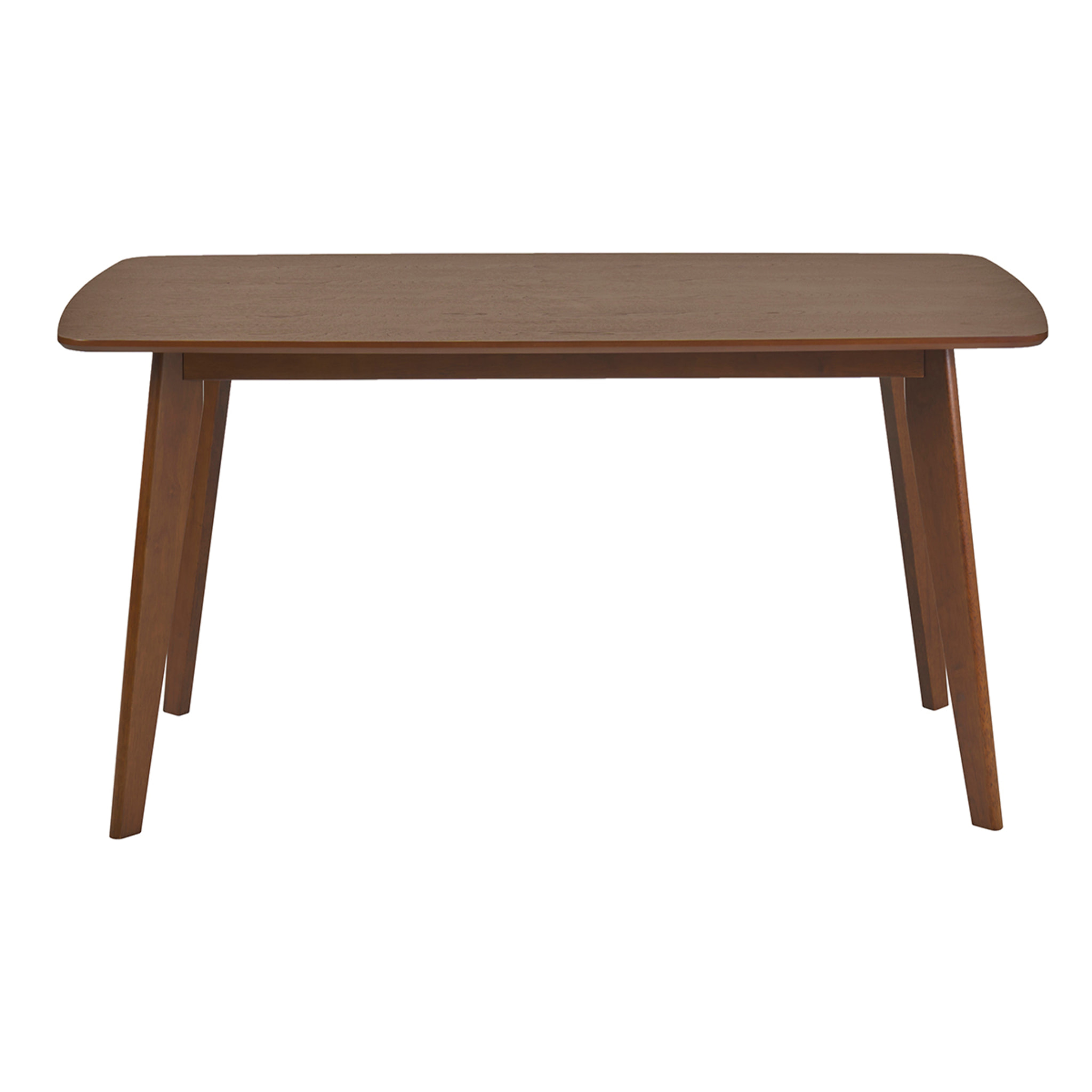 Table à manger rectangulaire scandinave bois foncé noyer L150 cm LEENA