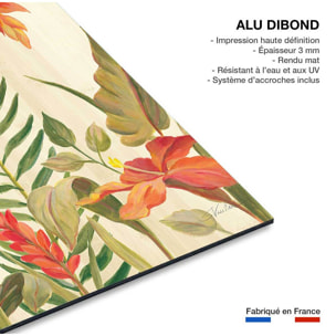 Tableau Oiseaux du paradis en aquarelle Tableau alu Dibond