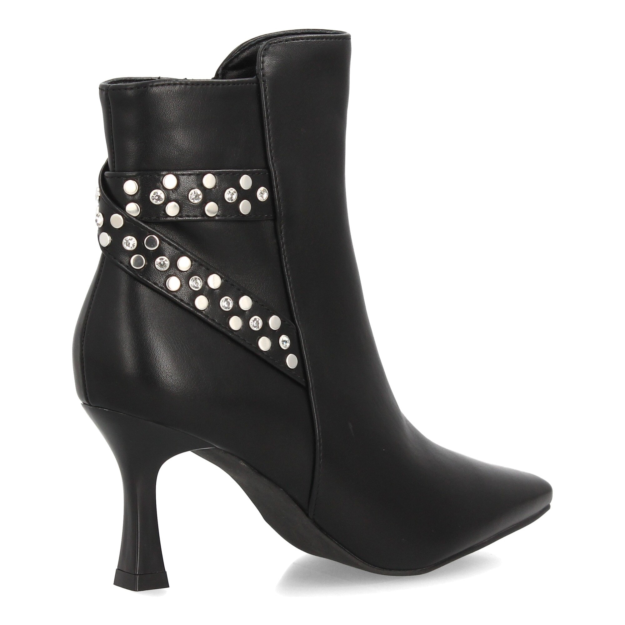 Botines elegantes con tachuelas y tacón fino