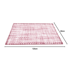 Tappeto Bagno Doccia Antiscivolo Super Assorbente Modello Plot Rosa