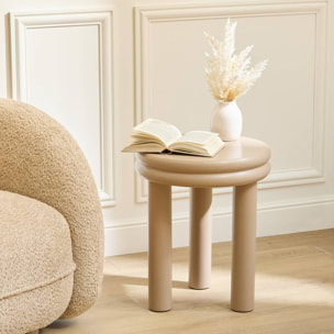 Table d'appoint Plump ronde D.40cm beige