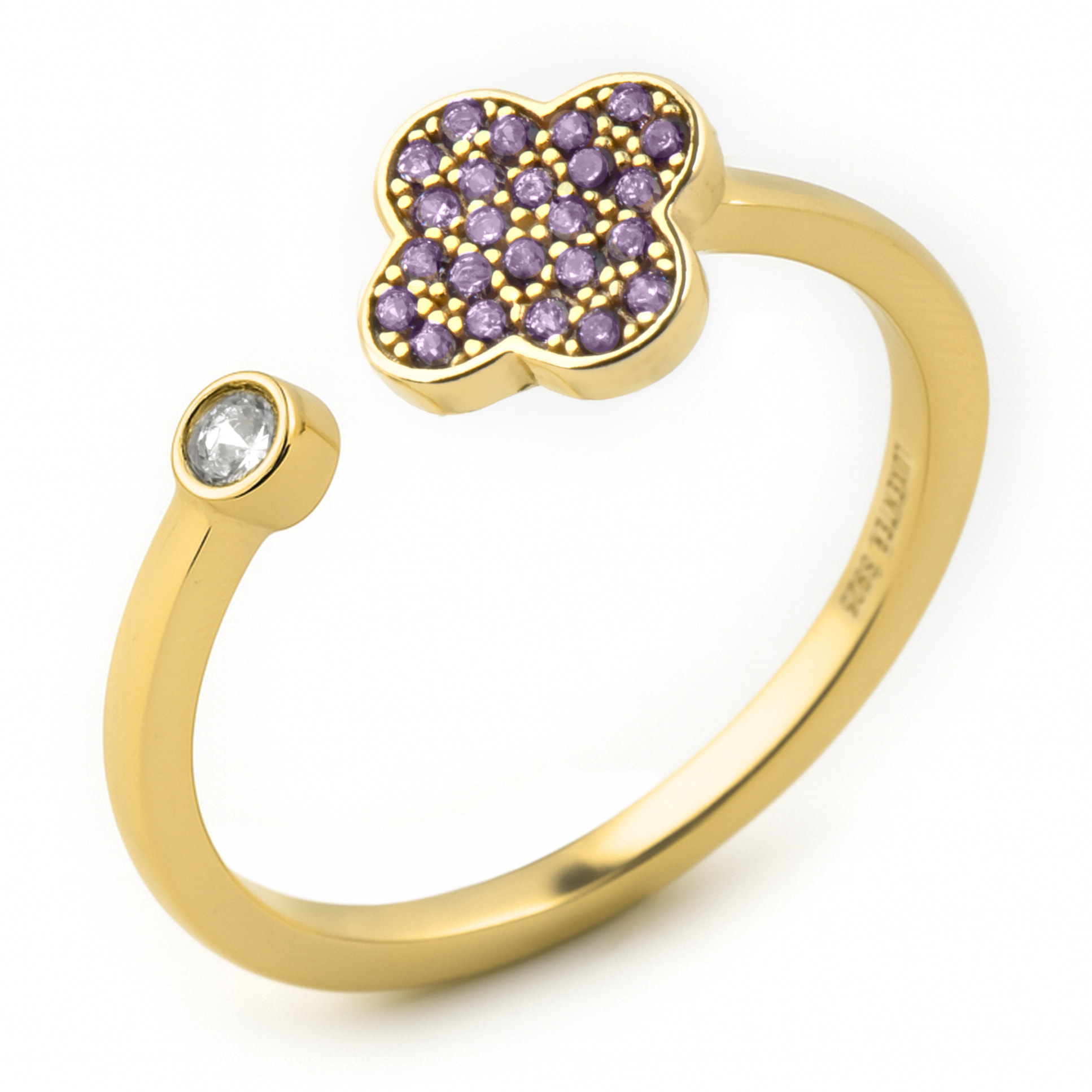 Anillo Alsion acabado oro amarillo 18k