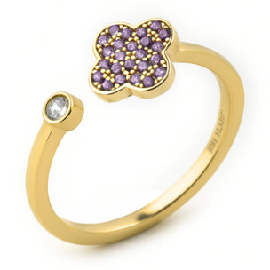 Anillo Alsion acabado oro amarillo 18k