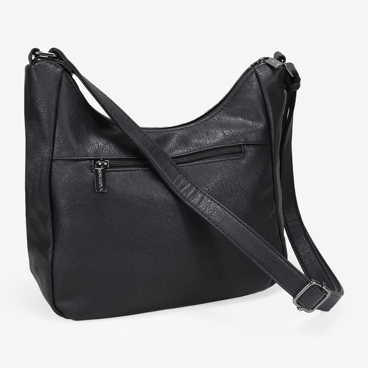 Bolso bandolera negro con bordado