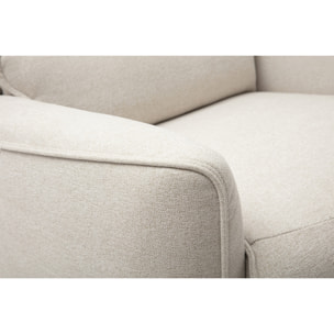 Fauteuil relax électrique en tissu effet velours texturé beige RACHEL
