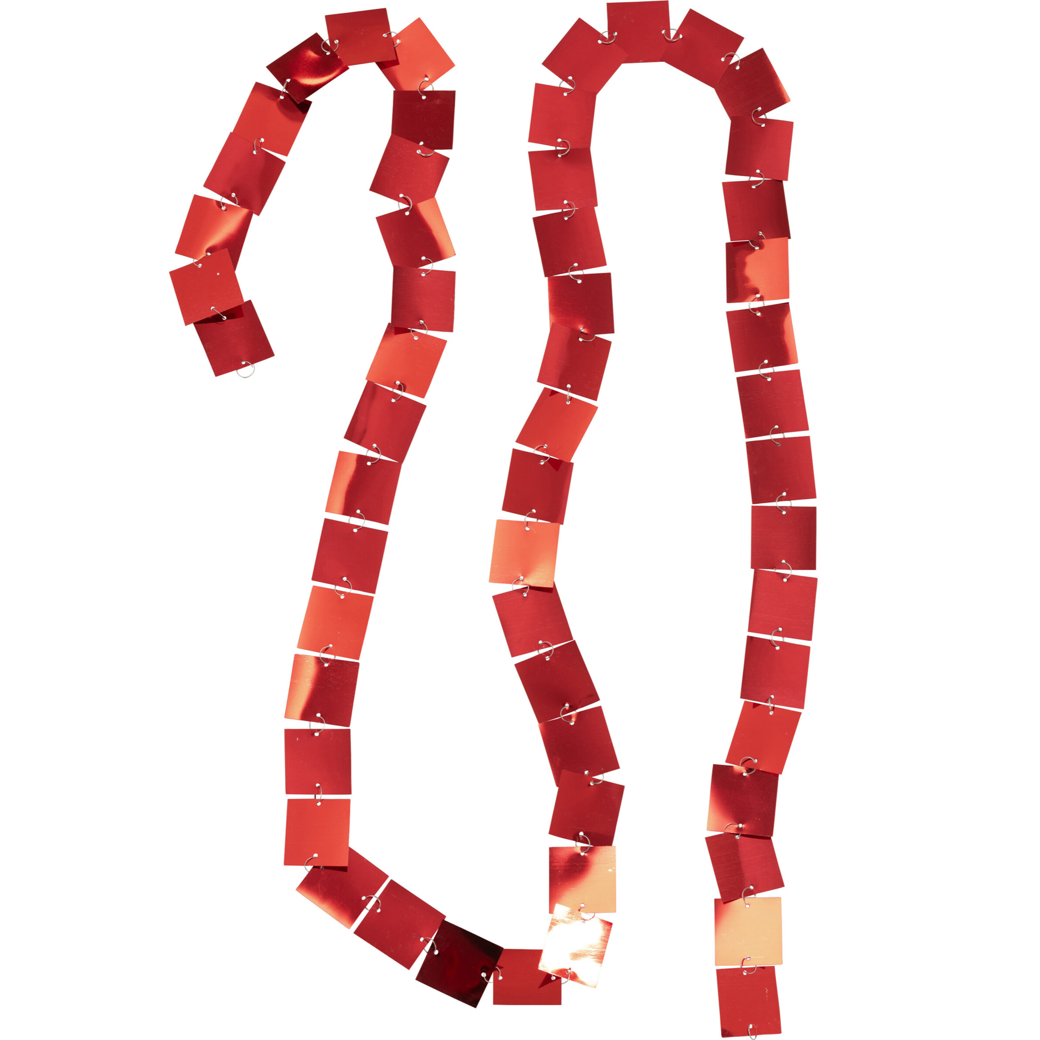 J-Line guirlande Vierkant - pvc - rouge