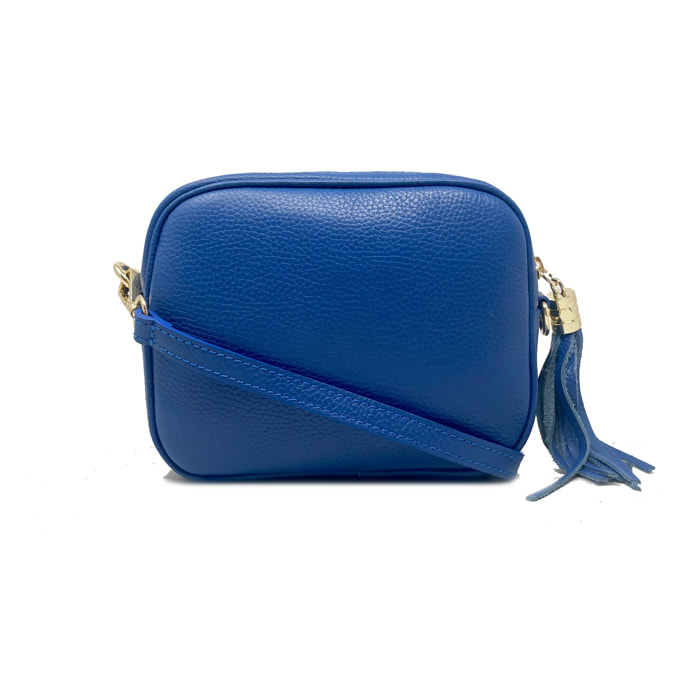Chicca Borse - Tracollina Clutch Donna in Vera Pelle - Colore Bluette