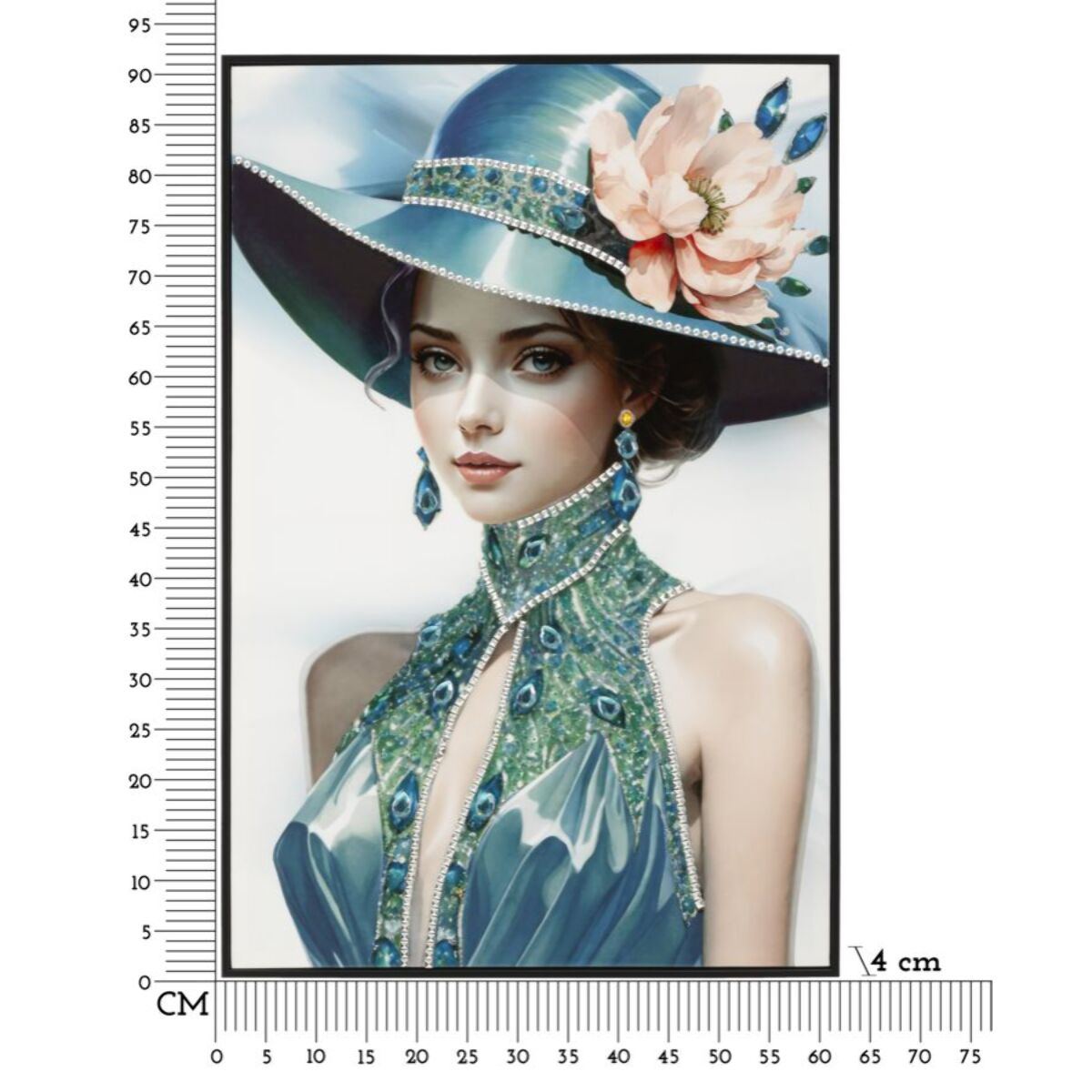 DIPINTO SU TELA LACCATO PAM C/CORNICE -B- CM 62X4X92