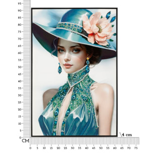 DIPINTO SU TELA LACCATO PAM C/CORNICE -B- CM 62X4X92