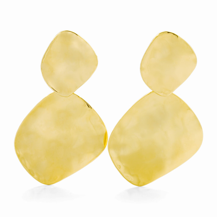 Pendientes acabados en oro amarillo de 18K