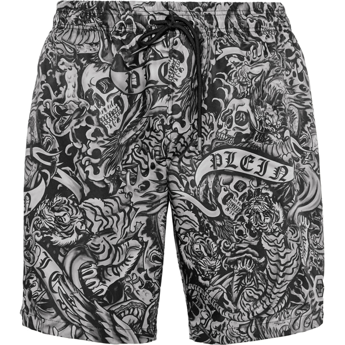 PHILIPP PLEIN Swim Trunks TATTOO