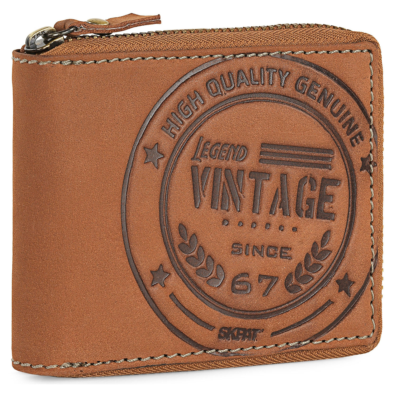 Cartera Hombre Piel Skpat Vintage Marron