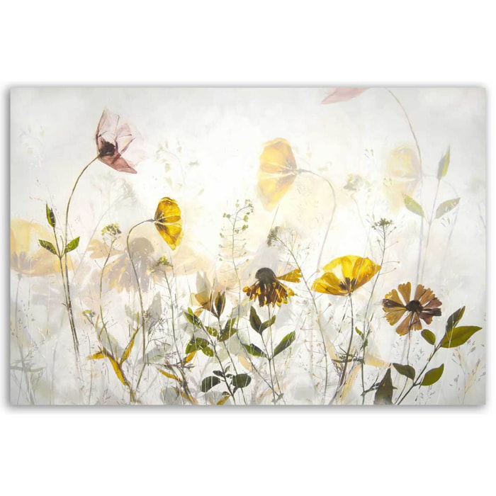 Tableau fleurs sauvages lumineuses Toile imprimée