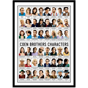 Affiche - Coen brothers characters - Olivier Bourdereau