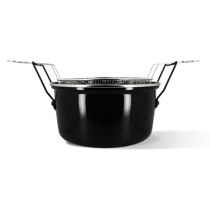 Friteuse du nord en acier émaillée 28cm