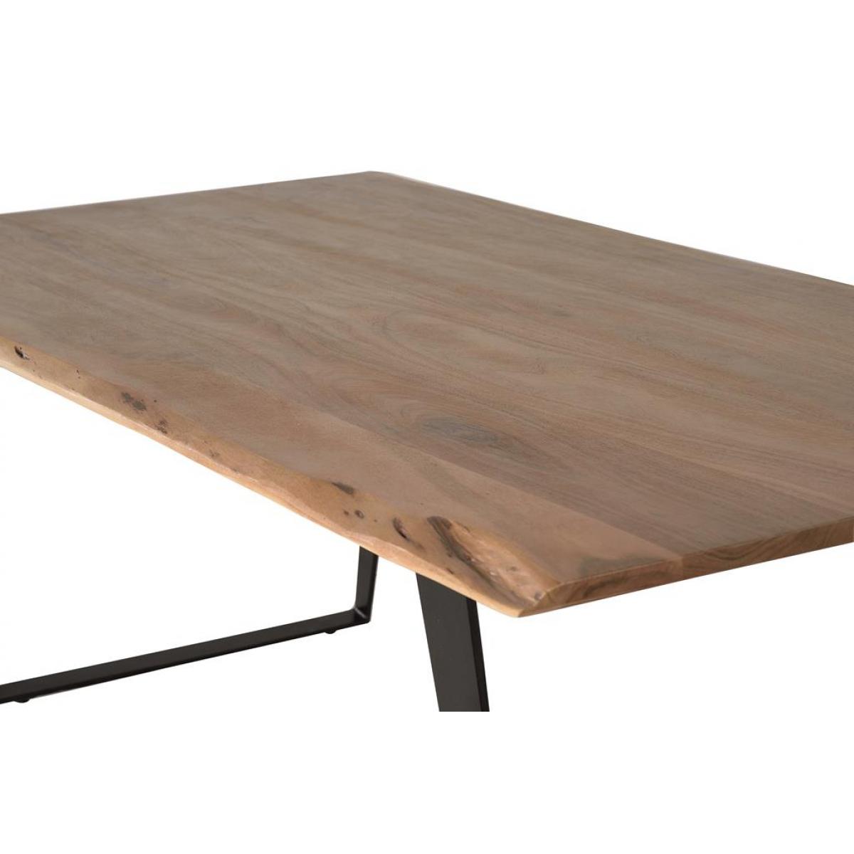 Mesa de comedor - Madera de Acacia y Metal - 205x100x76cm