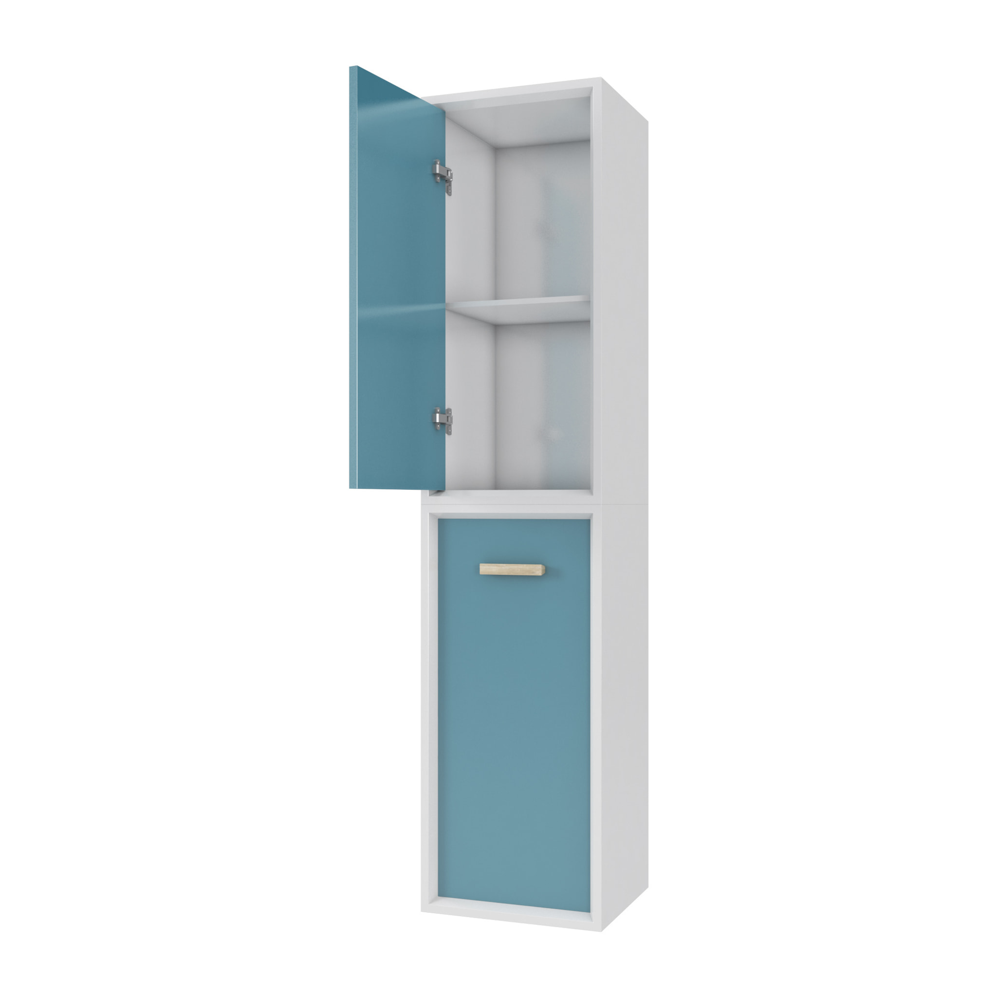COLONNE DE SALLE DE BAIN SCANDINAVE BLANC A SUSPENDRE - H150xP25xL35cm - NORDIK VATTEN