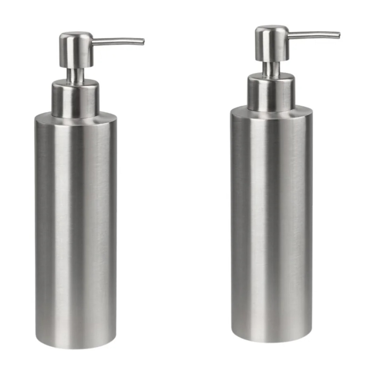 Ensemble de 2 Distributeurs de savon moderne gris 20,5 cm Fackelmann Tecno