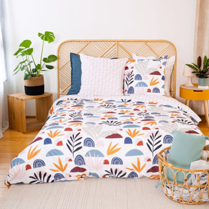 Parure housse de couette + taies 100% polyester 72gsm domy