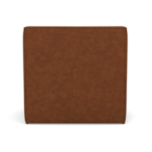 Alya - module d'assise sans accoudoir en simili - Cognac