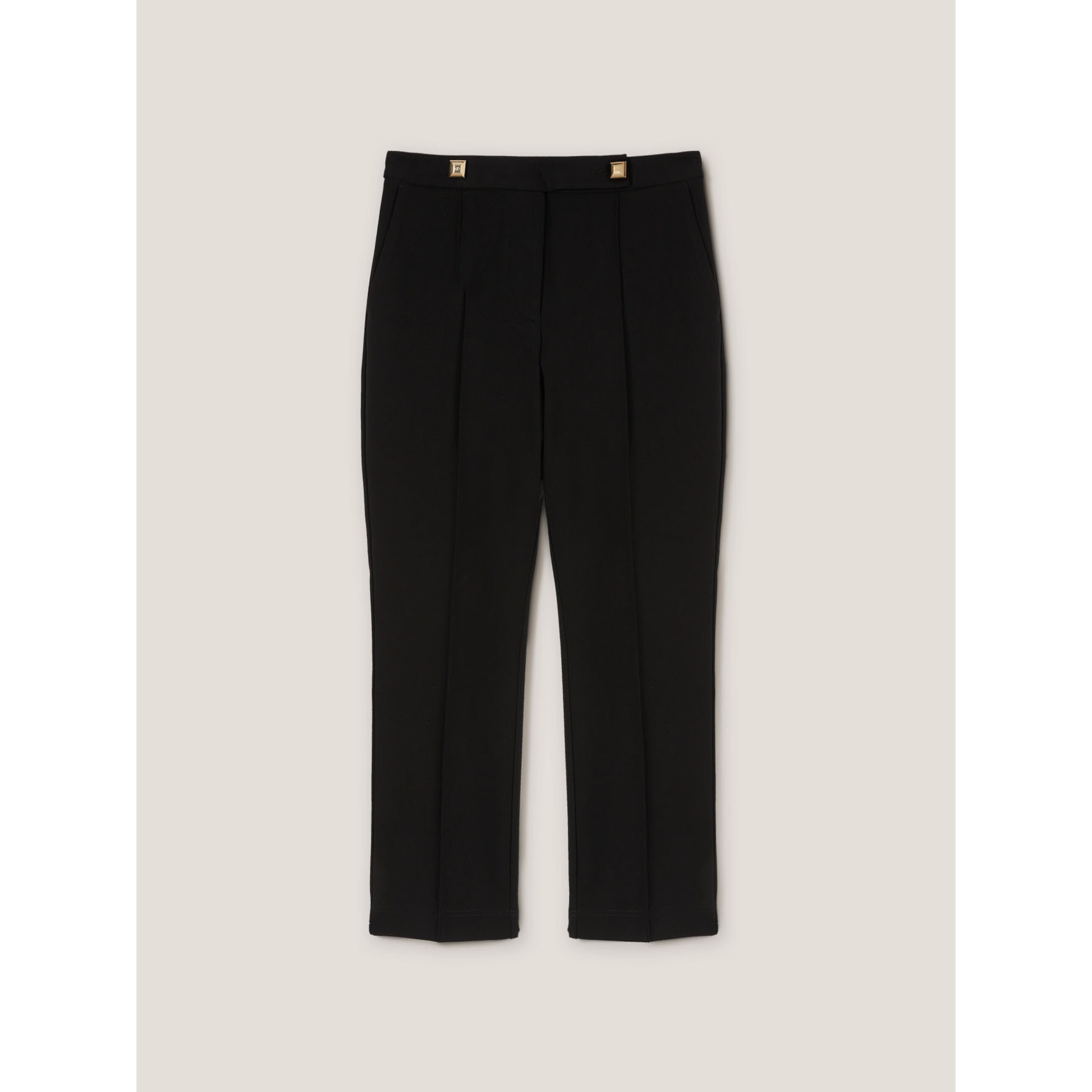 Motivi - Pantalones de pierna regular con detalle de botones - Negro