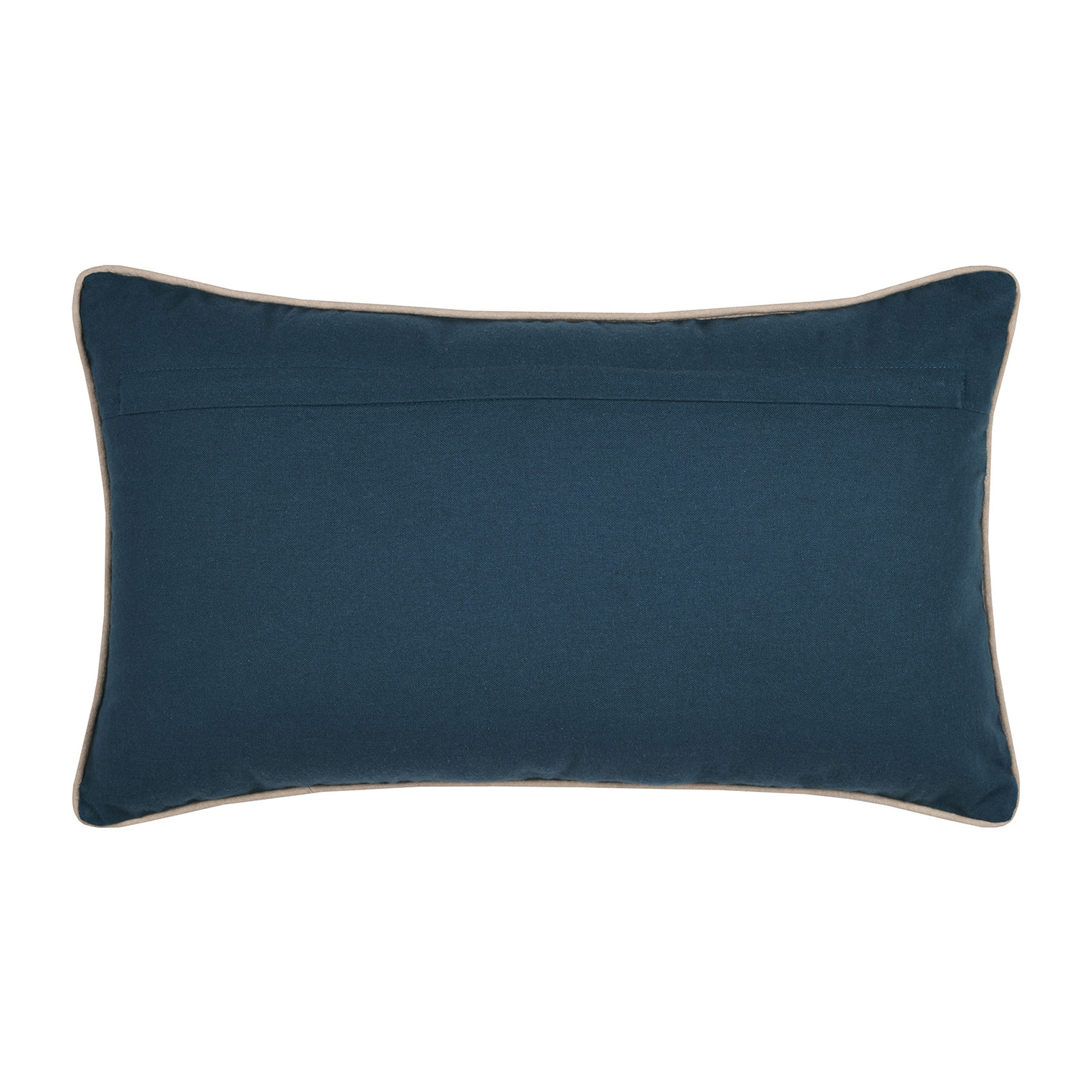 Coussin rectangulaire motif fleuri - Bleu Marine