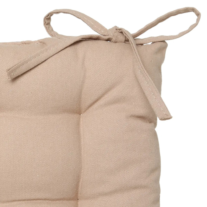 Galette de chaise "Anjali" beige 38x38cm