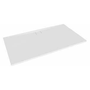 Vision Receveur de douche 140x80cm + Siphon Eslim90. Marbre coulé, blanc (SATSVVI14080B-S)