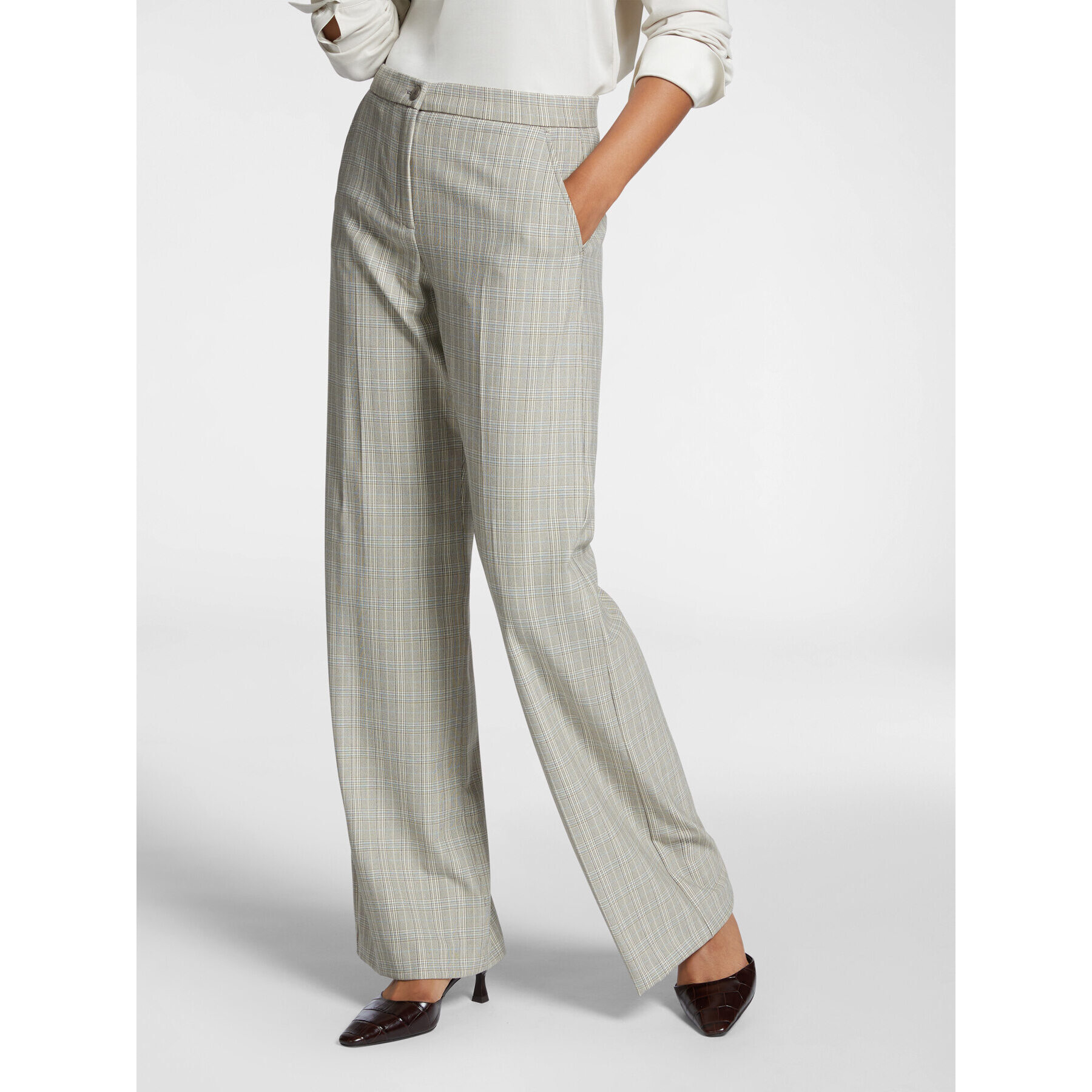 Elena Mirò - Pantaloni maschili in tessuto Galles - Grigio