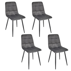 Chaise Mateo Gris - Lot De 4