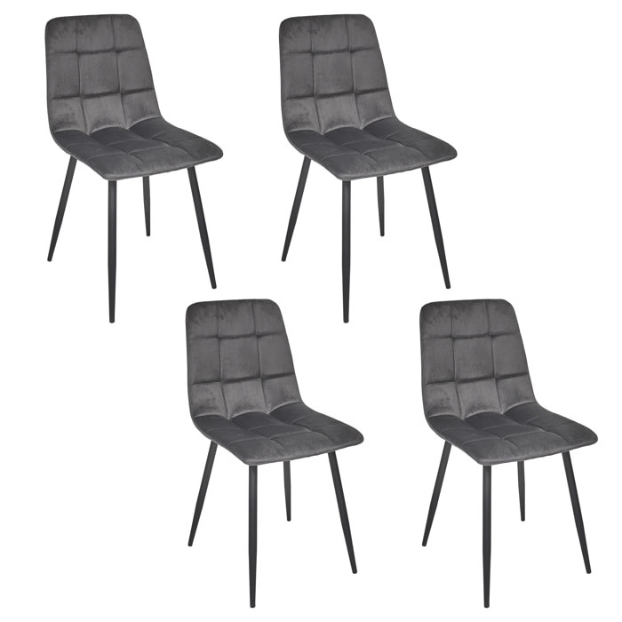 Chaise Mateo Gris - Lot De 4