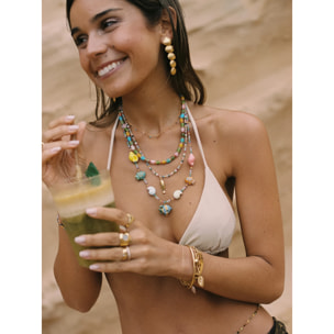 Collar Tarifa Acero Baño Oro