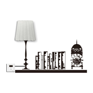 STICKER DA PARETE CON LAMPADA SHELF OFFICINE 55 BICOLORE