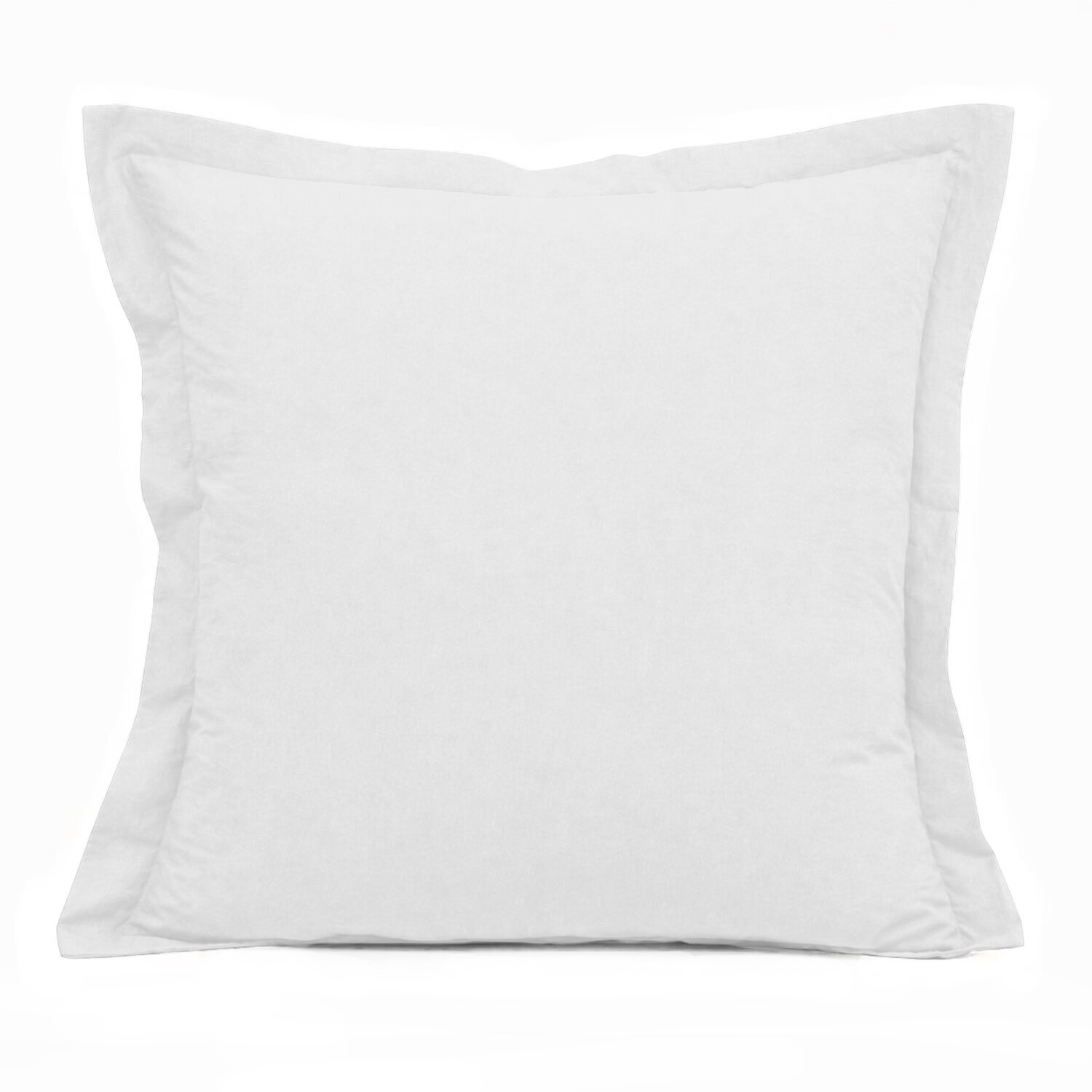 Parure de draps 100% coton uni blanc - essentiel