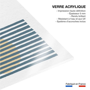 Tableau Rayures bleues d'été Tableau plexiglas