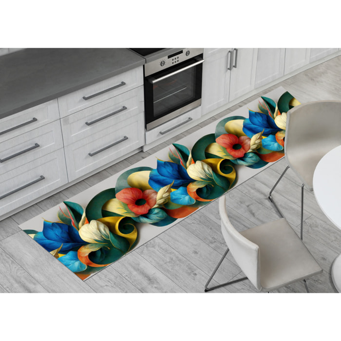 Tappeto Passatoia Cucina Disegno Fiordaliso