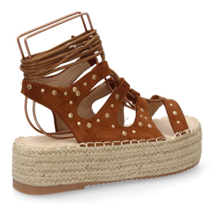 Sandalia plataforma romana mujer elegante