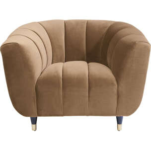 Fauteuil Spectra velours marron Kare Design