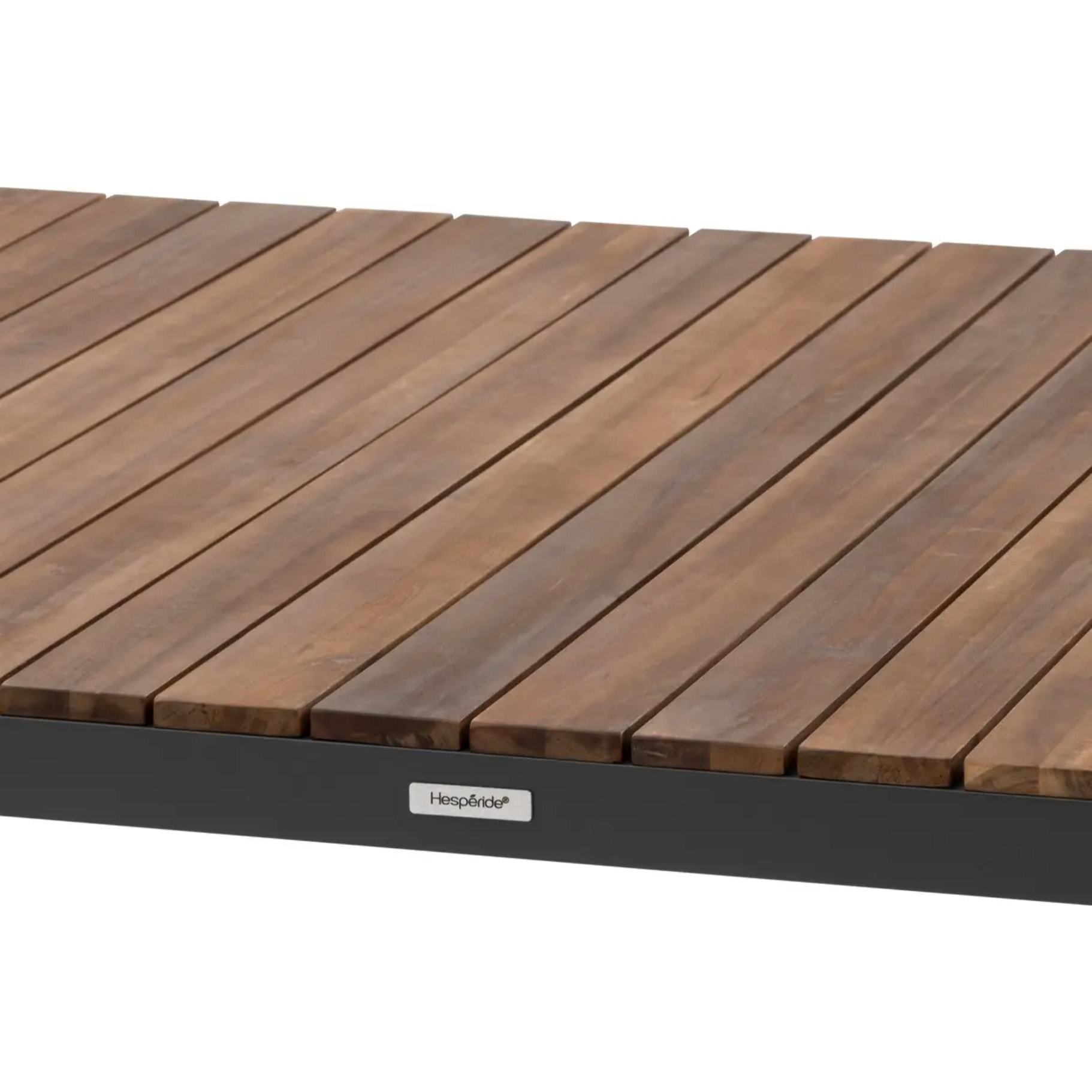 Table de jardin rectangulaire "Paradize" noyer & graphite 10 places en aluminium