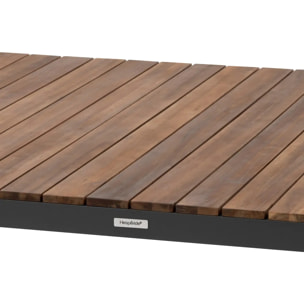 Table de jardin rectangulaire "Paradize" noyer & graphite 10 places en aluminium