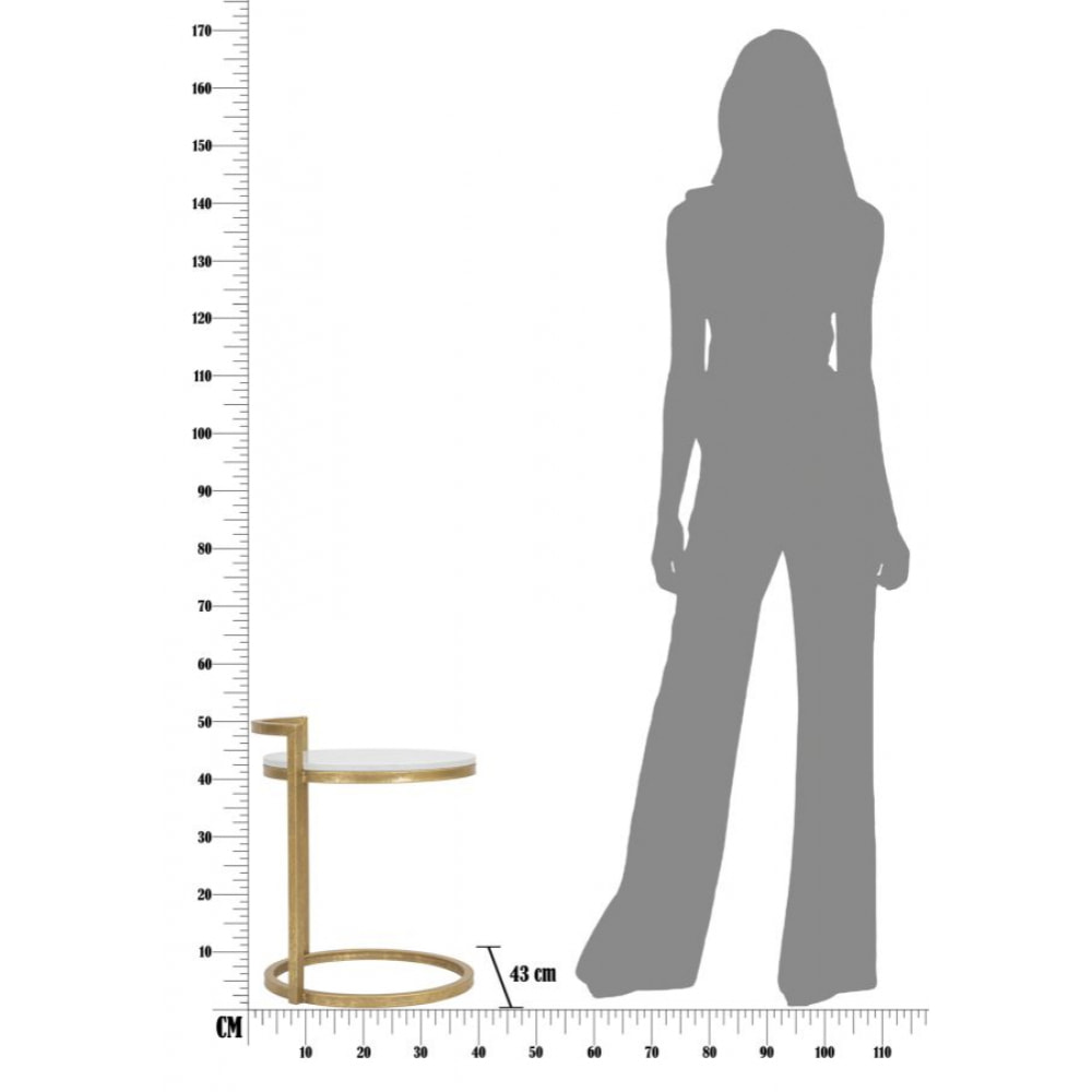 TAVOLINETTO ROUND MARBLE CM 40X43X50