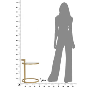 TAVOLINETTO ROUND MARBLE CM 40X43X50