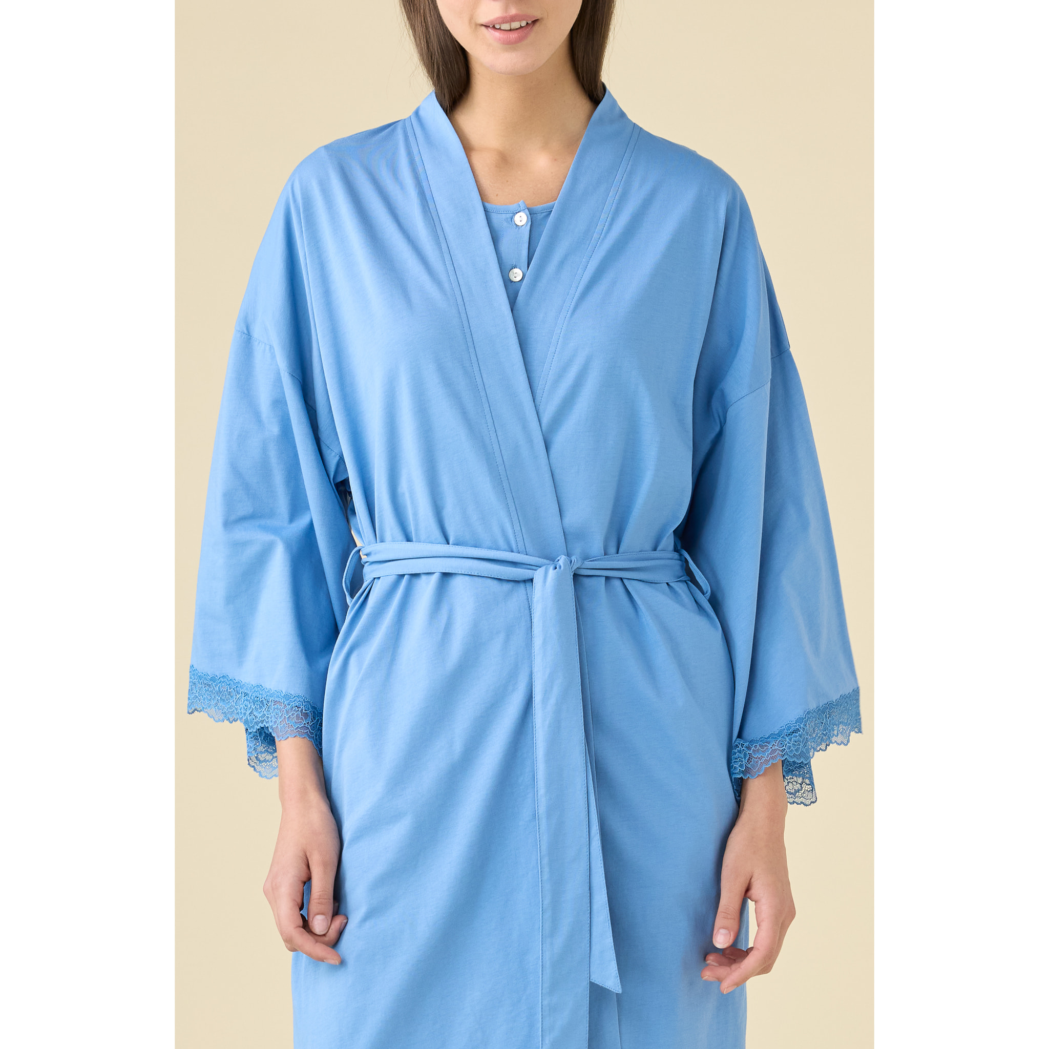 Vestaglia kimono donna estiva in cotone articolo essential. Noidinotte