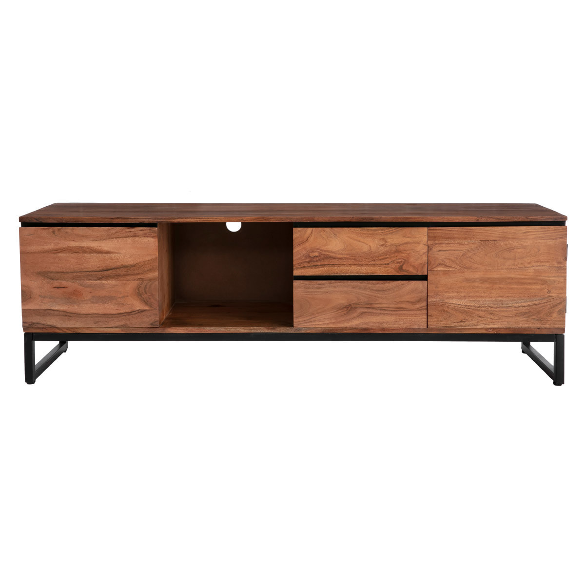 Meuble TV en bois massif L160 cm HOORN